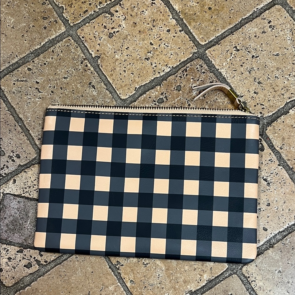 Madewell NWT Checkered Clutch Bag